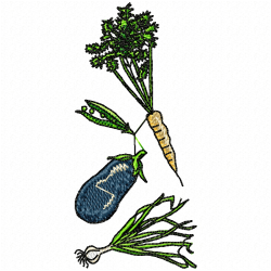 Vegetable Embroidery Design 4